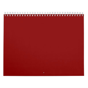 Calendrier Couleur rouge foncé