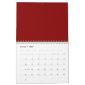 Calendrier Couleur rouge foncé (Jan 2027)