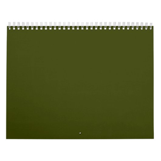 Calendrier Couleur solide vert olive foncé (Protection)