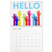 Calendrier Couleurs Citations Mains Multiples (Jan 2027)