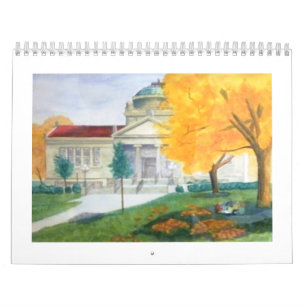 Calendrier couleurs de chute au parc Kenosha le Wisconsin de