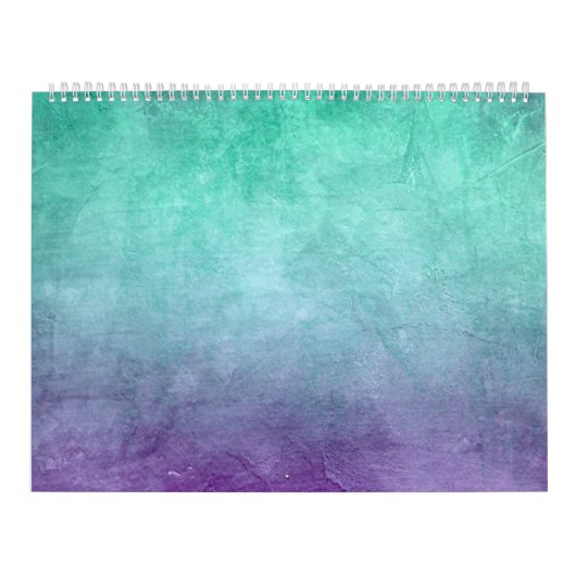 Calendrier Couleurs Grunge - Turquoise & violet (Protection)