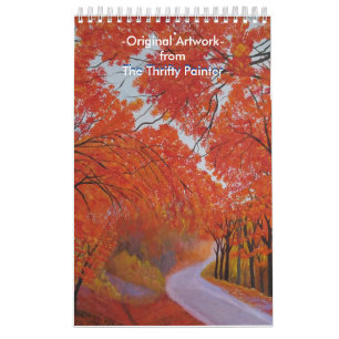 Calendrier Couleurs vives Peintures acryliques originales