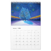 Calendrier Couleurs vives Peintures acryliques originales (Jan 2026)