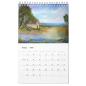 Calendrier Couleurs vives Peintures acryliques originales (Mar 2026)