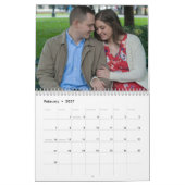 Calendrier Couple romantique assis près ensemble (Feb 2027)