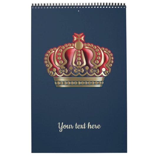 Calendrier Couronne de la Croix Royale - Bleu Or (Protection)