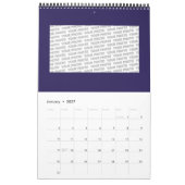 Calendrier Couronne de la Croix Royale - Bleu Or (Jan 2027)