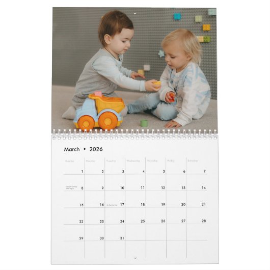 Calendrier Couteaux de neige mignons Photo Noël rouge | Cadea (Mar 2026)