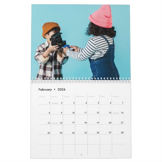 Calendrier Couteaux de neige mignons Photo Noël rouge | Cadea (Feb 2026)