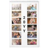 Calendrier Couverture blanche pour photo moderne (Protection)