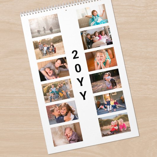 Calendrier Couverture blanche pour photo moderne