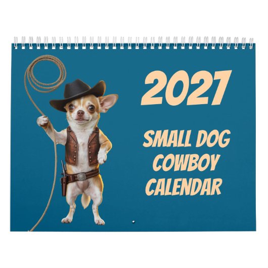 Calendrier Cow-Boy Petit Chien 2027 (Protection)
