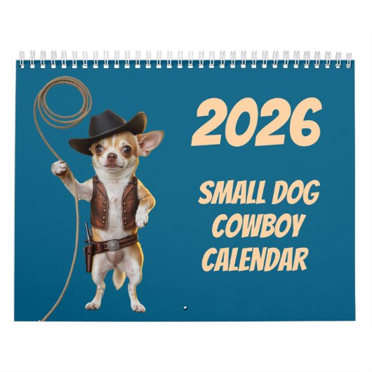 Calendrier Cowboy Petit Chien (Protection)