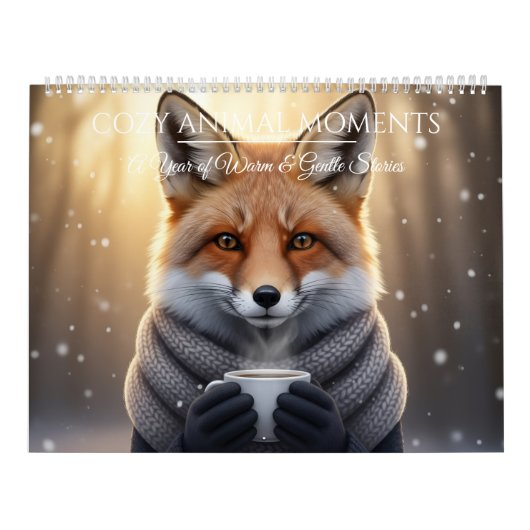 Calendrier Cozy Animals - Wall Art Calendar (Protection)