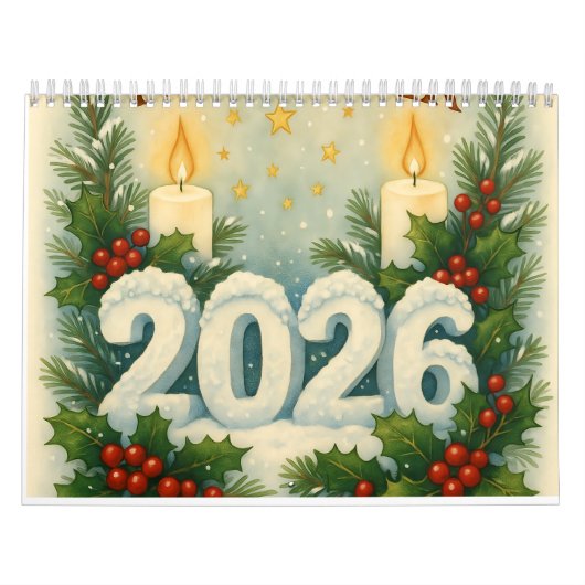 Calendrier cozy happy new year 2026 wall calendar (Protection)