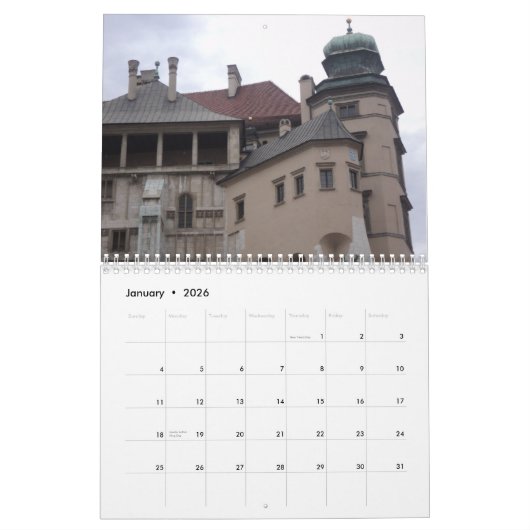 Calendrier - Cracovie (Jan 2026)