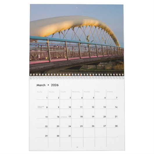 Calendrier Cracovie Pologne 2026 (Mar 2026)