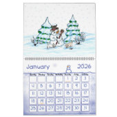 Calendrier Crayon Animaux mignons Art par Krisi ArtKSZP (Jan 2026)