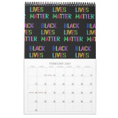 Calendrier Crayon noir de matière vitale 01 modifiable (Feb 2027)