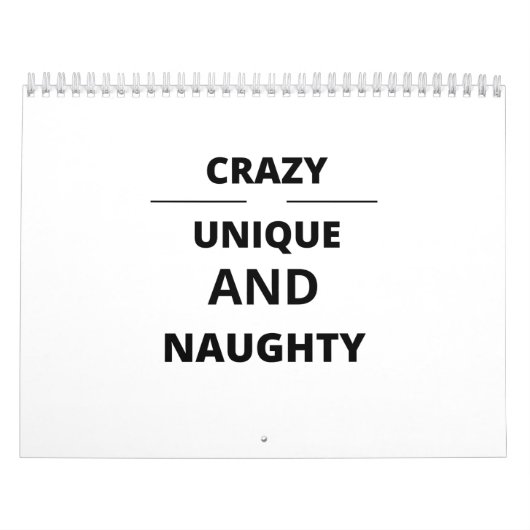 CALENDRIER CRAZY UNIQUE ET NAUGHTY (Protection)