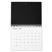 Calendrier Create Your Own Black Custom Design Holiday Card (Feb 2027)