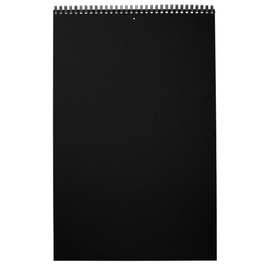 Calendrier Create Your Own Black Custom Design Holiday Card (Protection)