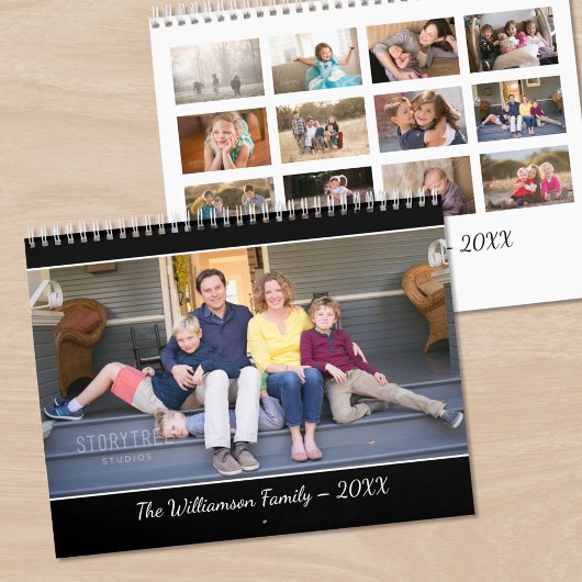 Calendrier Create Your Own Modern Black Cover Photo