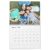 Calendrier Create Your Own Stylish Script Family Photo 2026 (Feb 2026)