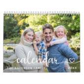 Calendrier Create Your Own Stylish Script Family Photo 2026 (Protection)