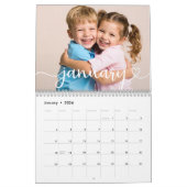 Calendrier Create Your Own Stylish Script Family Photo 2026 (Jan 2026)
