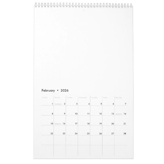 Calendrier Create Your Own white (Feb 2026)
