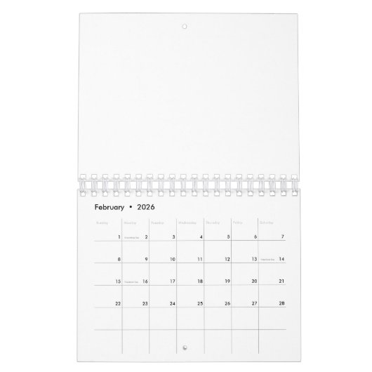 Calendrier Create Your Own white  (Feb 2026)