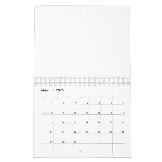 Calendrier Create Your Own white  (Mar 2026)