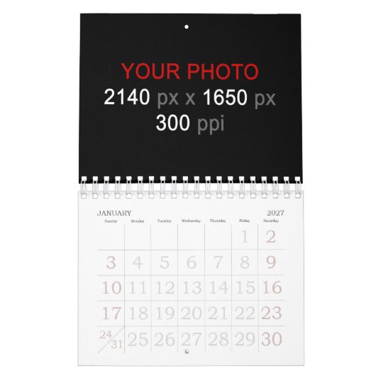 Calendrier Création personnelle (Jan 2027)