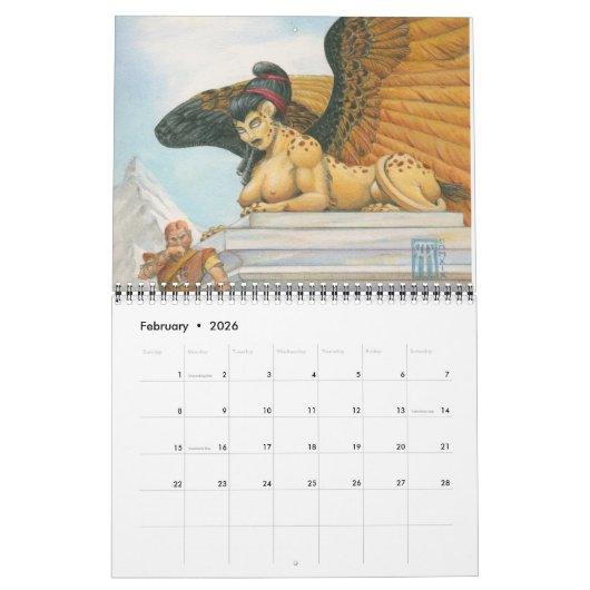 Calendrier Créatures mythiques 2023 (Feb 2026)