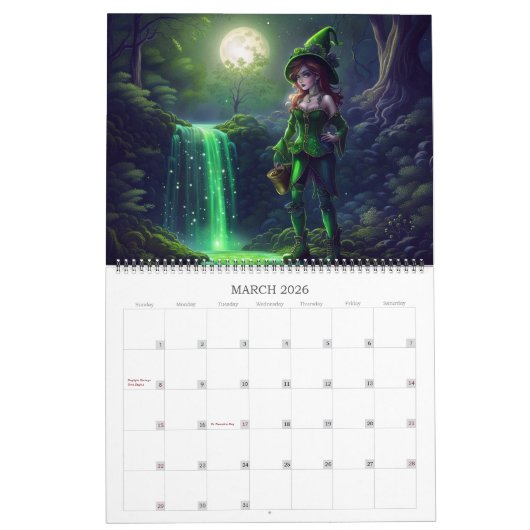 Calendrier Créatures mythiques de Ivy et Bat Goth Art (Mar 2026)