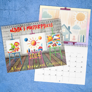 Calendrier Créez l'art de vos enfants Photo personnalisée 202