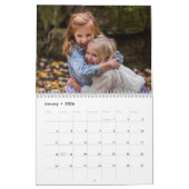 Calendrier Créez votre propre famille de photos Script modern (Jan 2026)