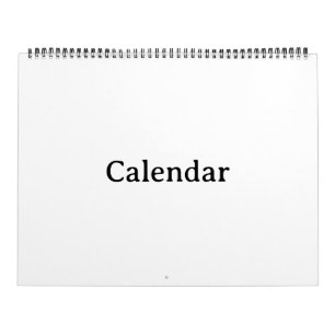 Calendrier Créez votre propre grand format noir 11" x 14,25"