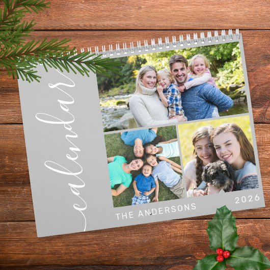 Calendrier Créez votre propre minimum de 3 photos Collage Scr