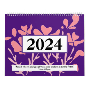 Calendrier Crescent nouveaux modèles quarts colorés Shakespea