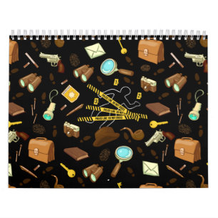 Calendrier Criminel Novel Inspecteur Icons Motifs