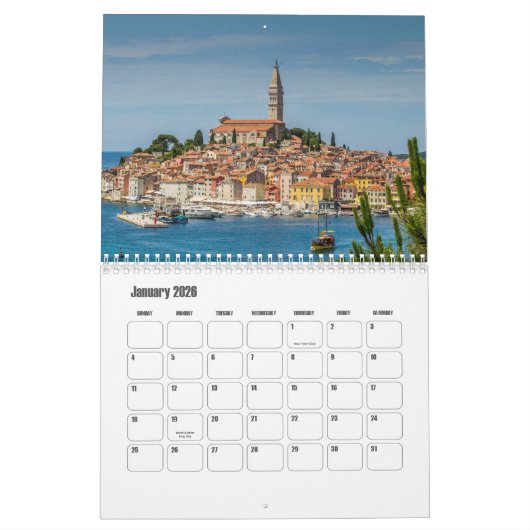 Calendrier Croatie (Jan 2026)