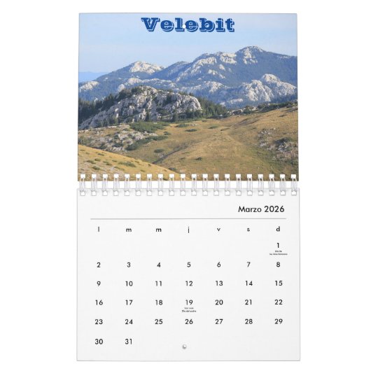 Calendrier Croatie (Mar 2026)