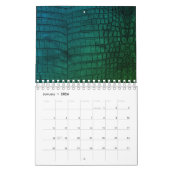 Calendrier Crocodile noir en cuir imprimé (Jan 2026)
