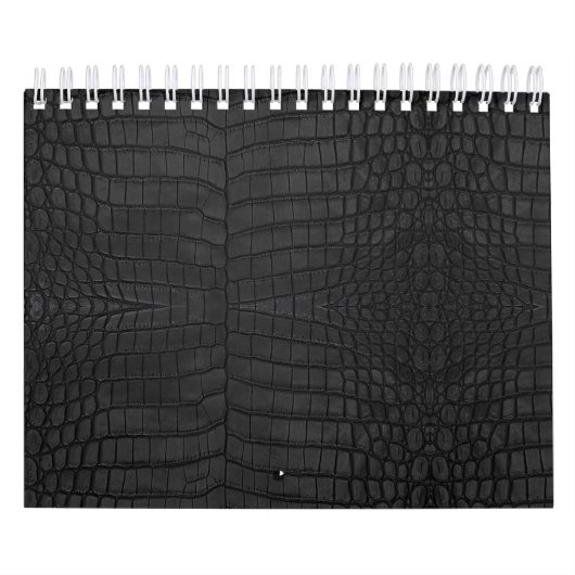 Calendrier Crocodile noir en cuir imprimé (Protection)