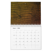 Calendrier Crocodile noir en cuir imprimé (Mar 2026)