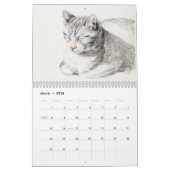 Calendrier Croquis anciens de chats de Jean Bernard Duvivier (Mar 2026)