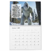 Calendrier Cryptids Bigfoot, Chupacabra, Mothman, Yeti (Jan 2027)